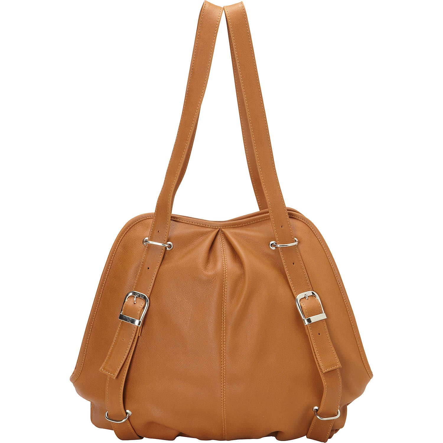 convertible leather backpacks Piel Leather Convertible Buckle Backpack/Shoulder Bag