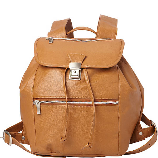 chestnut leather backpack zippers Womens Day Pack | Brown The Atlas No Piel Leather Double Compartment Leather