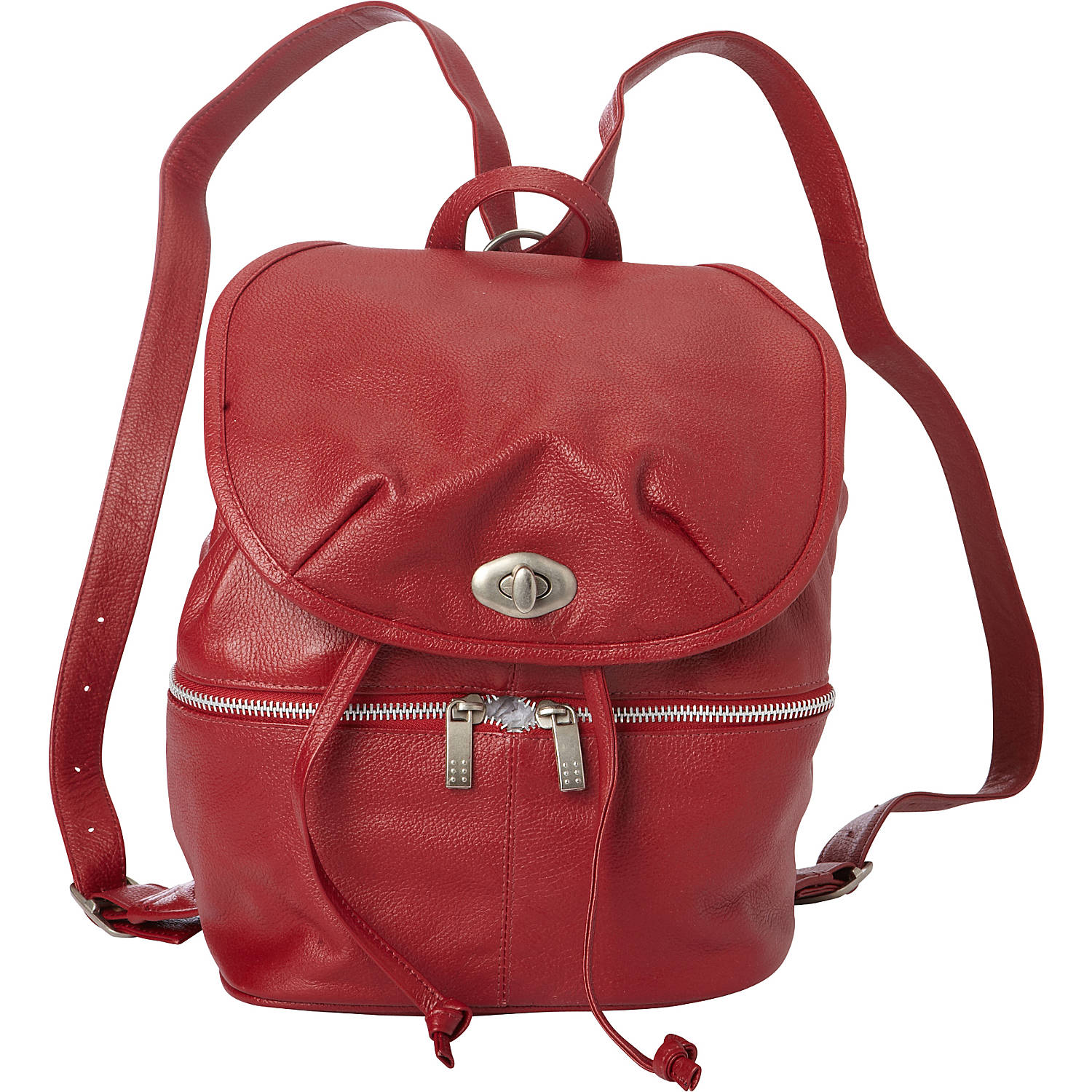 Piel Leather Drawstring Backpack Saddle