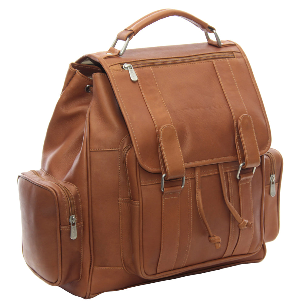claie chase leather backpack DOUBLE LOOP FLAP-OVER LAPTOP BACKPACK – Piel Leather