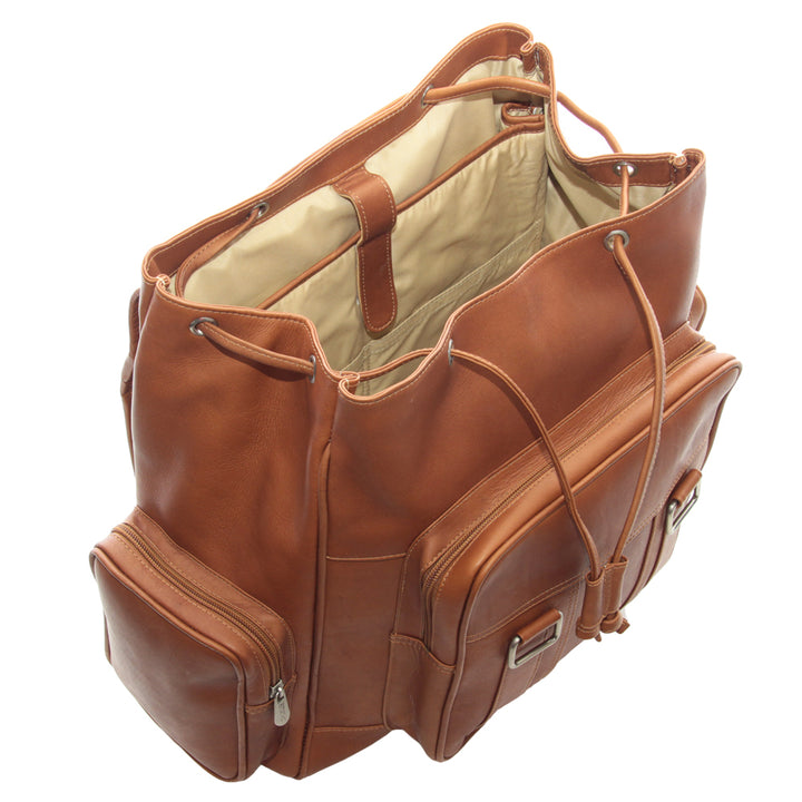 DOUBLE LOOP FLAP-OVER LAPTOP BACKPACK – Piel Leather