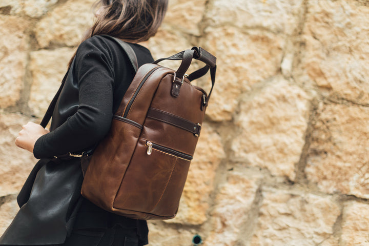 VINTAGE LAPTOP CARRY-ALL/CONVERTIBLE BACKPACK – Piel Leather display picture 1