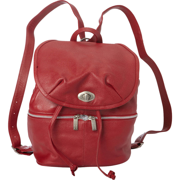 Piel Leather Drawstring Backpack Saddle