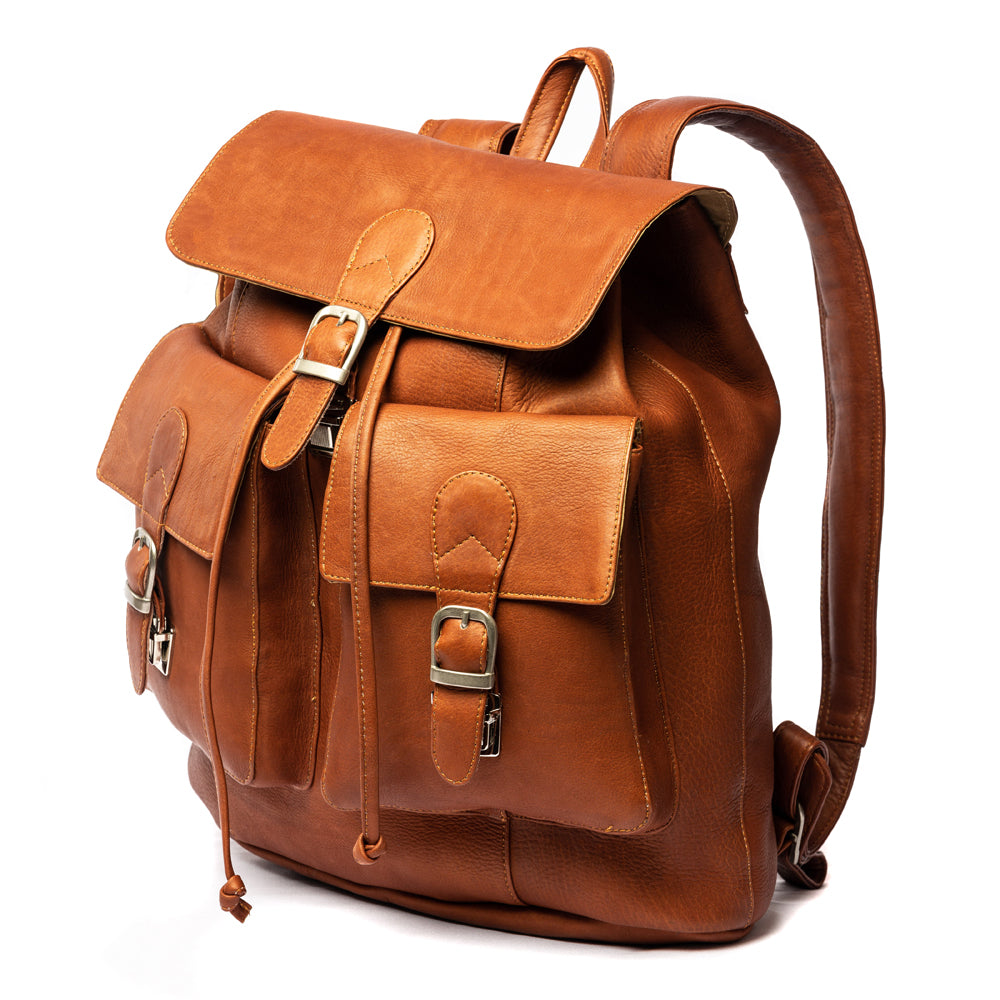 buckle-flap leather backpack berchirly vintage large travel backpacks LARGE BUCKLE-FLAP BACKPACK – Piel Leather