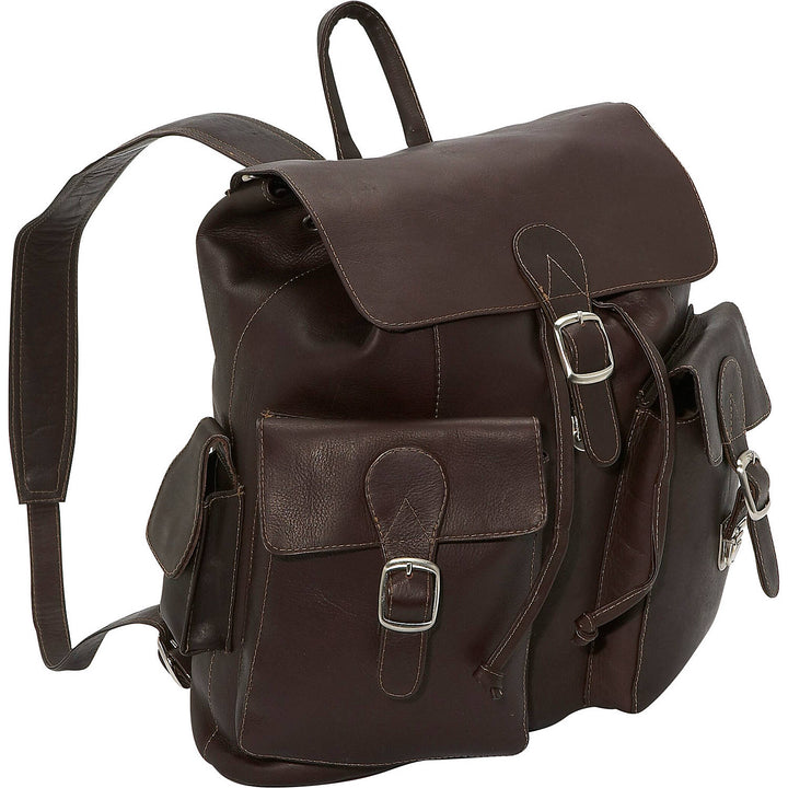 LARGE BUCKLE-FLAP BACKPACK – Piel Leather