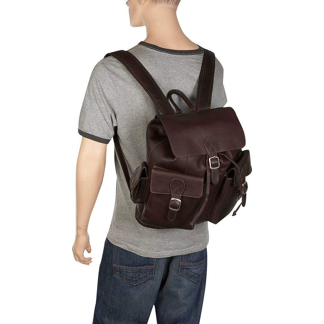 buckle-flap leather backpack berchirly vintage large travel backpacks LARGE BUCKLE-FLAP BACKPACK – Piel Leather