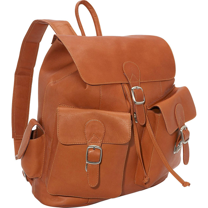 LARGE BUCKLE-FLAP BACKPACK – Piel Leather